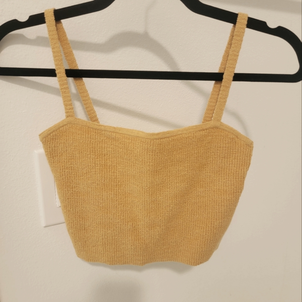 Madewell Cropped Yellow Top NWT Size XS